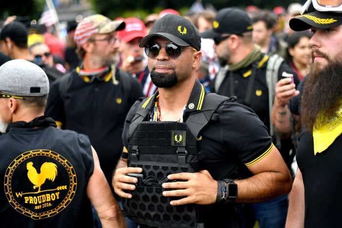 Proud Boys chairman boasted a 'last minute invite' to the White House as protesters flock to Washington DC - but he was there on a public Christmas tour