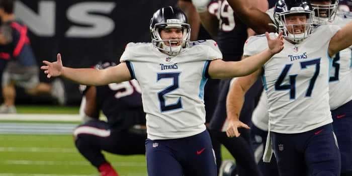 A Titans player thought the team's new kicker was just a scout days before he nailed a division-winning kick