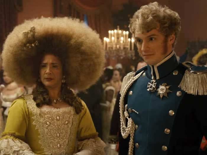 'Bridgerton's' Queen Charlotte says the huge afro wig she wore felt like it was 'burning' her scalp during filming