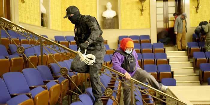 Video shows tense standoff between Capitol Police and pro-Trump rioters trying to enter the Senate chamber