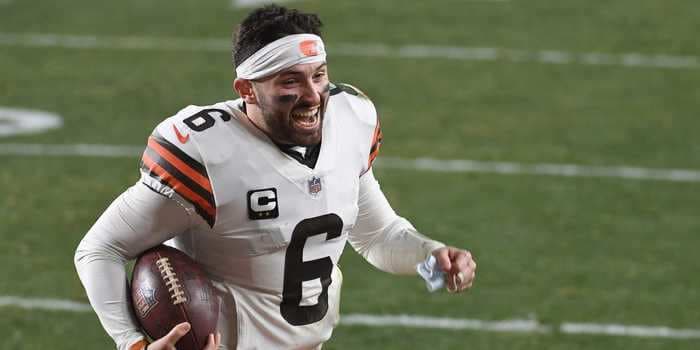 Baker Mayfield mocked Juju Smith-Schuster's 'The Browns is the Browns' trash talk after stomping the Steelers in the Wild Card