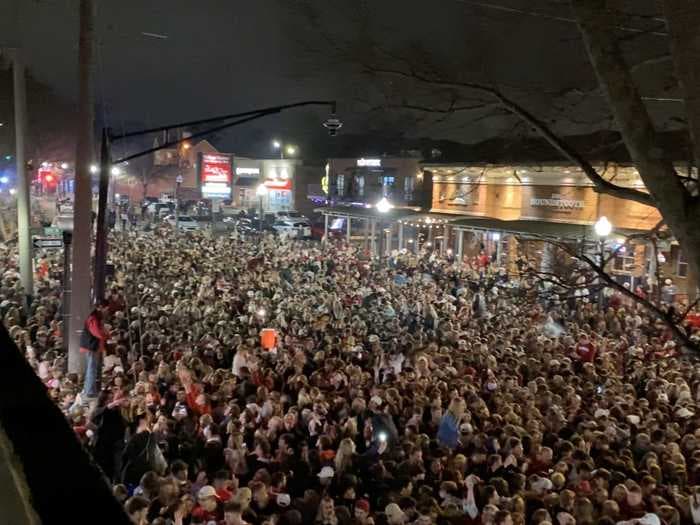 Alabama fans flooded the streets of Tuscaloosa after the Crimson Tide's national championship win, bucking COVID-19 protocols and endangering the entire community
