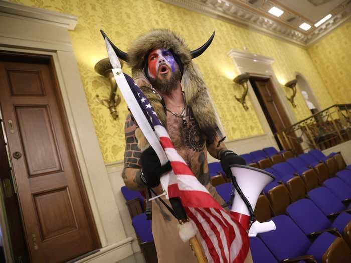 'QAnon Shaman' Jacob Chansley, who was arrested after storming the Capitol in a fur headdress and horns, has been denied bail