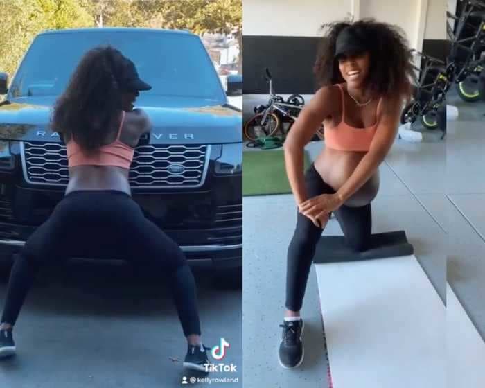 Watch Kelly Rowland lunge, shimmy, and twerk while 9 months pregnant