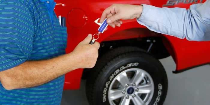 A long-time pizza delivery man's customers raised enough money to give him an unusual tip: a car