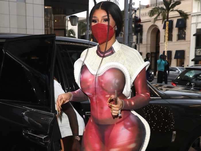 Cardi B wore a see-through dress that was actually a major optical illusion