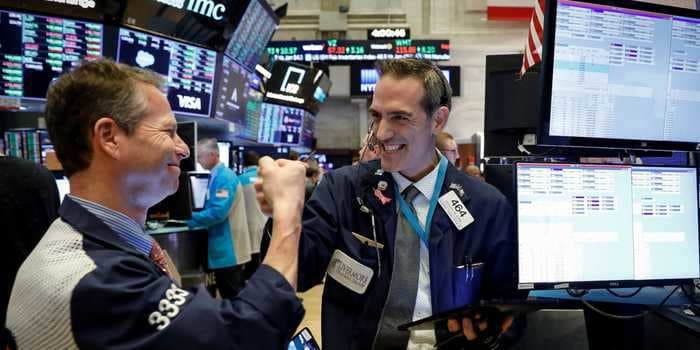 Dow soars 300 points as day-trader restrictions soothe market nerves