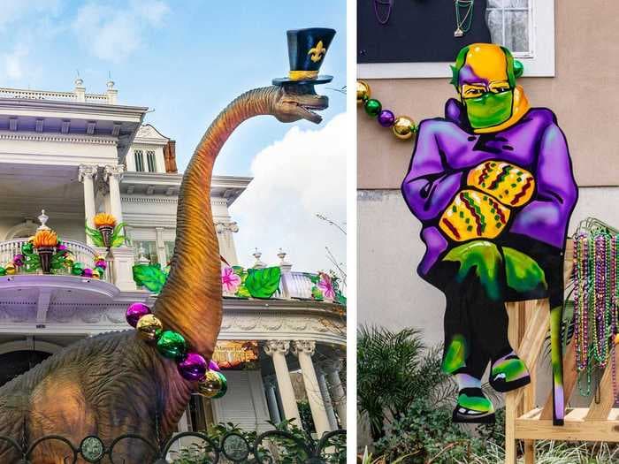 With Mardi Gras parades canceled, New Orleans residents are turning their homes into extravagant 'floats'