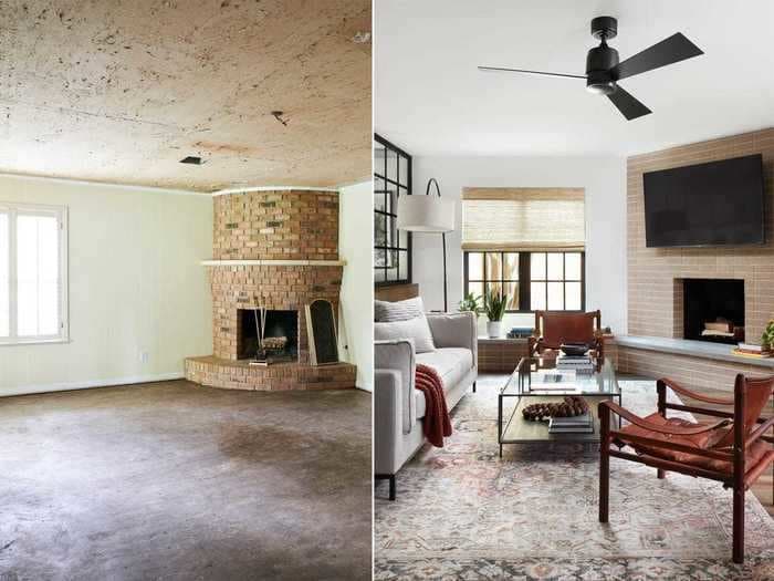 Before-and-after photos show how Chip and Joanna Gaines gave an outdated home a modern makeover