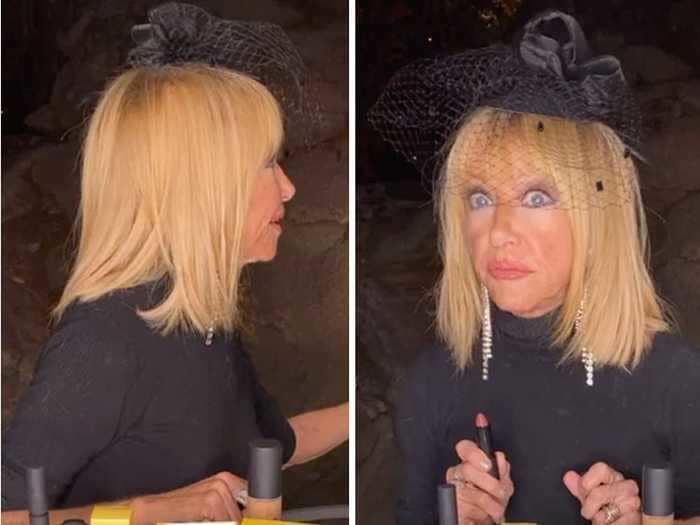 Suzanne Somers faced an 'almost naked' home intruder while filming a video about her makeup brand