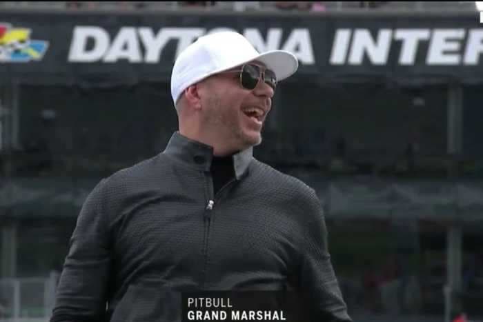 Pitbull was the Grand Marshal for the Daytona 500, and he gave a very Pitbull start to the race