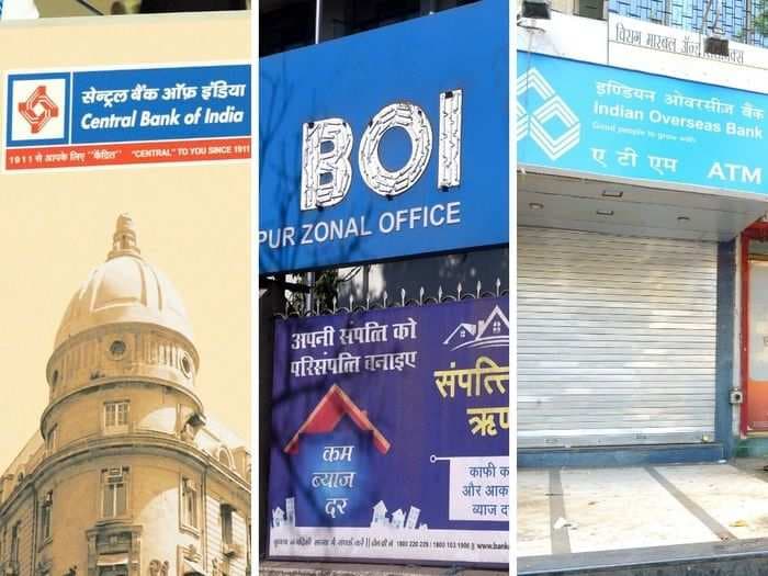 Bank of India, Central Bank of India, Indian Overseas Bank, and Bank of Maharashtra rally by over 19% on hopes of privatisation