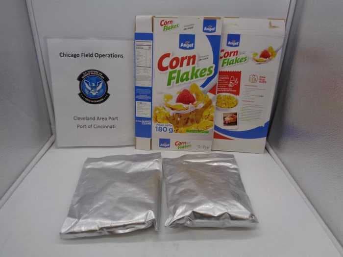 Border Patrol confiscated 44 pounds of cocaine coated corn flakes in Ohio