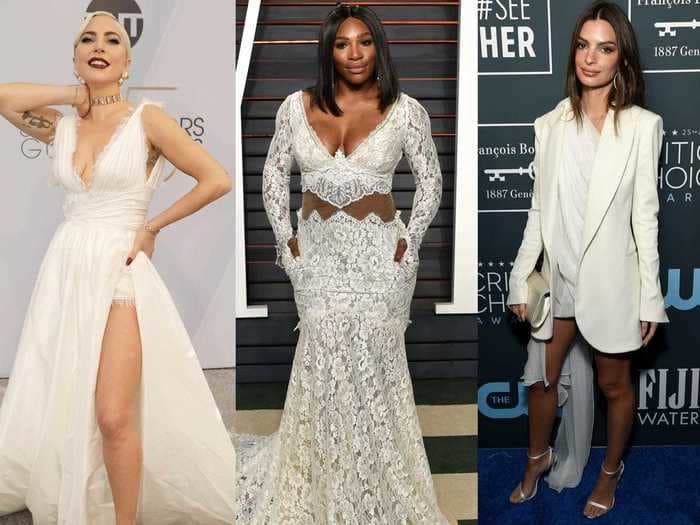 18 times celebrities wore actual wedding dresses on the red carpet