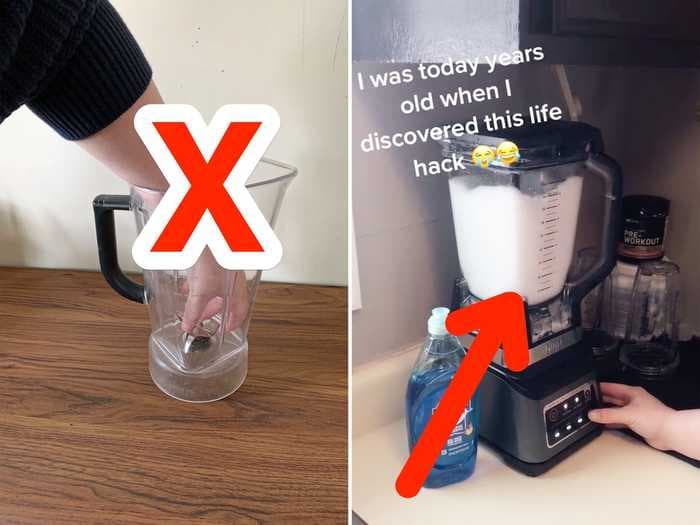 A TikTok user shared a time-saving hack for cleaning a blender, and it has a professional cleaner's seal of approval