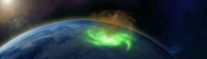 Scientists spotted a 'space hurricane' swirling above the magnetic north pole. It was raining charged solar particles.