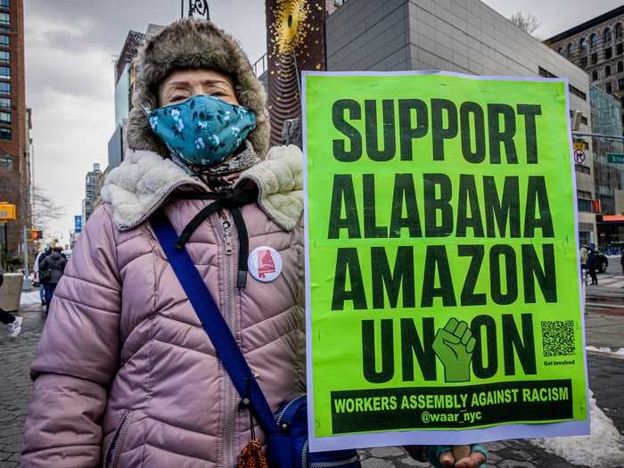 More than 1,000 Amazon workers across the US have asked about unionization following the historic union vote at an Alabama warehouse