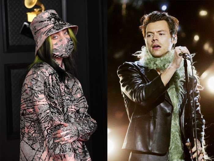 Billie Eilish and Harry Styles were bopping to each other's Grammys performances