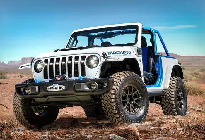 Jeep just unveiled an electric Wrangler concept - check out the Magneto