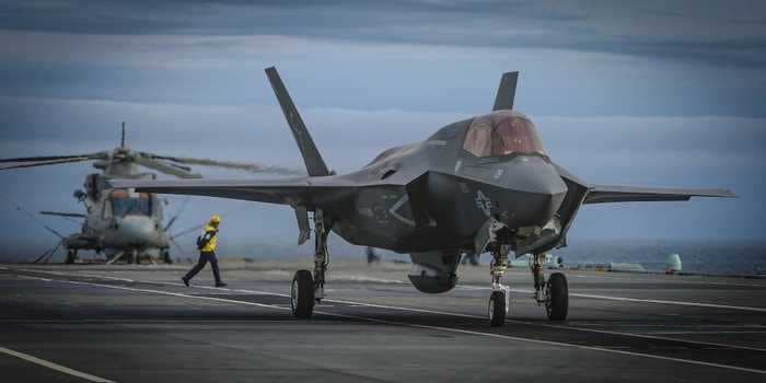 A Marine Corps F-35 was damaged by a round fired from the fighter's own cannon that exploded