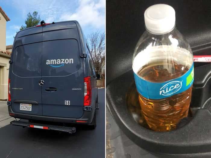 Amazon drivers say they had to poop in bags and struggled to change menstrual pads in addition to peeing in bottles