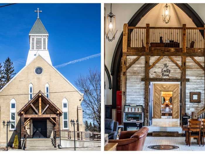 A 133-year-old church in Canada was renovated into a dream home with a loft