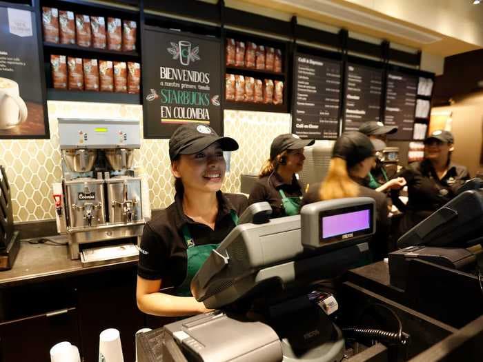 Starbucks baristas say some stores are experiencing shortages of cups, syrups, and more