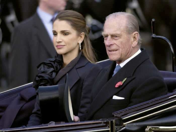 Queen Rania of Jordan joins royals around the world in honoring Prince Philip, and says he was a 'constant anchor' for the Queen