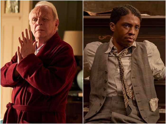 Anthony Hopkins beat Chadwick Boseman to win best actor in one of the Oscars night's biggest shocks