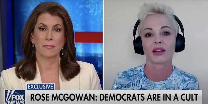 Rose McGowan, who was brought up in a cult, said Democratic voters are in a 'deep cult' that she said stops them from seeing that party leaders aren't helping them