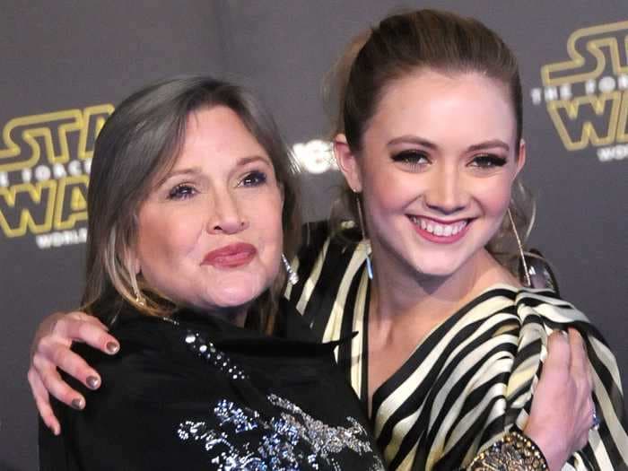 Carrie Fisher's daughter Billie Lourd shares sweet photo of her baby watching 'Star Wars' in a Princess Leia onesie