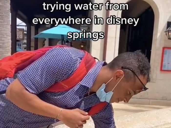 Universal Orlando seemingly called out a TikToker who posted a video of himself drinking from the theme park's decorative fountains