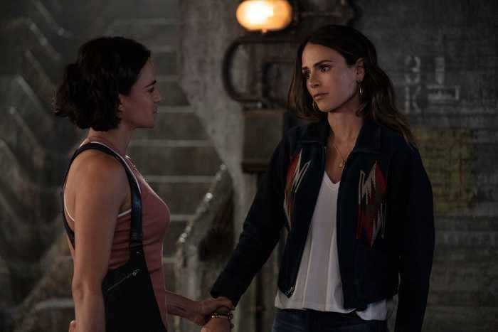 Jordana Brewster says Letty and Mia are finally getting scenes together in 'Fast 9' after Michelle Rodriguez pointed out they had never shared any