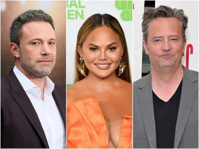 Chrissy Teigen appeared to call Ben Affleck and Matthew Perry 'creepy' and 'desperate' for matching young women on Raya