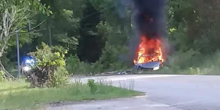 A driver carrying fuel canisters in her car flipped over, setting herself and the car on fire - another hoarding accident since the Colonial Pipeline was taken out