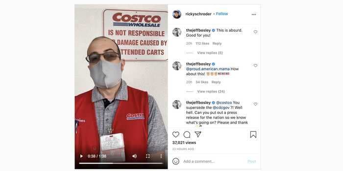 Former child actor Ricky Schroder shared a video berating Costco employee for complying with California law requiring masks