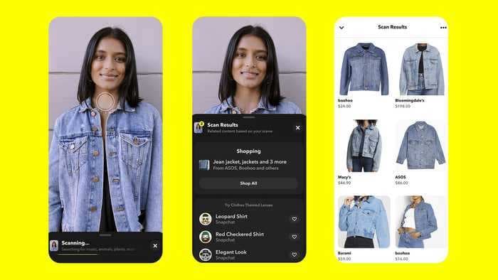 Snapchat's newest shoppable feature lets you browse clothing by scanning pictures of your favorite outfits