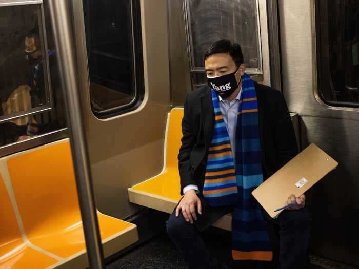 Andrew Yang ridiculed after he said Times Square is his favorite NYC subway station