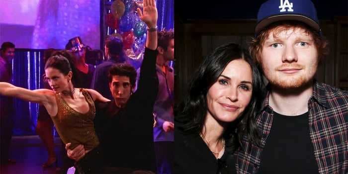 Courteney Cox and Ed Sheeran recreated Monica and Ross' iconic dance routine from 'Friends'
