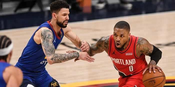 Damian Lillard was so hot that a Nuggets player said 'Thank god' when the Blazers star finally missed a shot