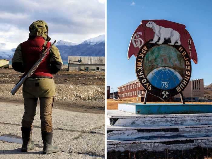 Photos show what it's like in one of the world's northernmost ghost towns, where an abandoned Russian mining outpost appears frozen in time