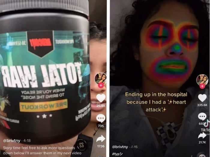 A 20-year-old had a heart attack after eating a dry scoop of highly-caffeinated pre-workout supplement powder, a dangerous TikTok trend