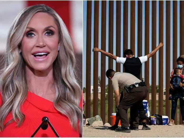 Lara Trump urges Americans living near to the southern border to 'arm up, get guns' and prepare to 'take matters into their own hands' against migrants