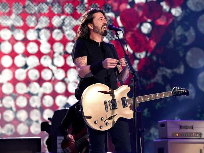 Foo Fighters held a show for vaccinated fans only. Anti-vaxxers including former child star Ricky Schroder protested outside.