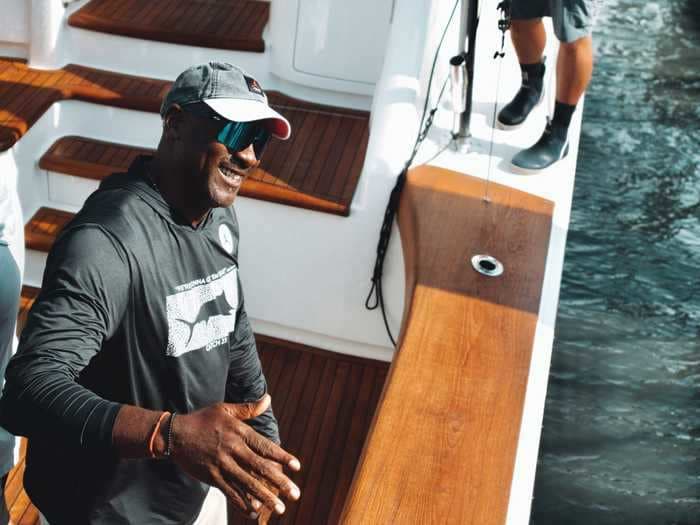 Michael Jordan caught a dolphinfish to capture an early lead in a $3.4 million fishing tournament in North Carolina