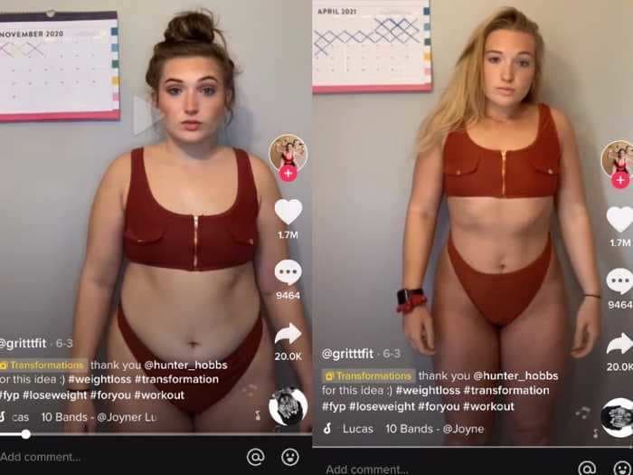 Trainer's time-lapse video shows a nearly 30-pound weight loss over 6 months