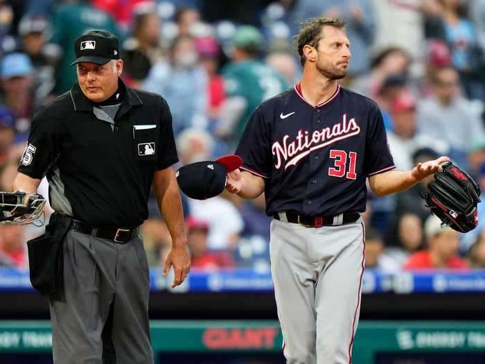 Max Scherzer got checked 3 times in 4 innings for foreign substances and then delivered a death stare to Phillies manager Joe Girardi, who was ejected