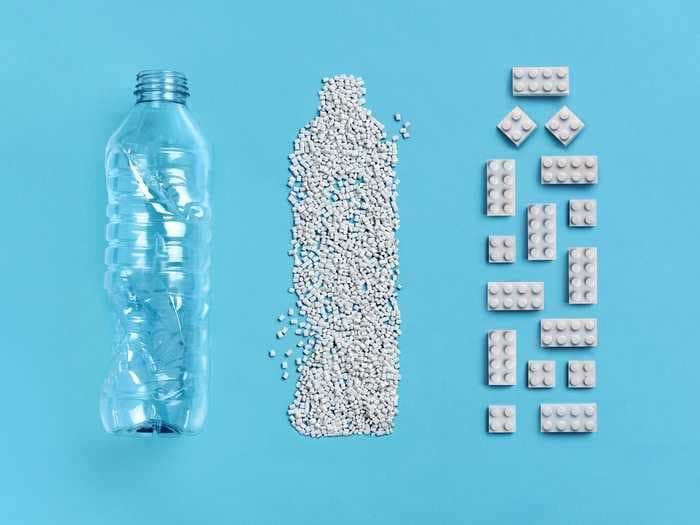 Lego debuted its first bricks made from recycled plastic bottles in an effort to build toys with more sustainable materials
