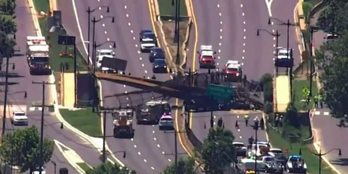 At least 3 people injured in a pedestrian bridge collapse in Washington, DC