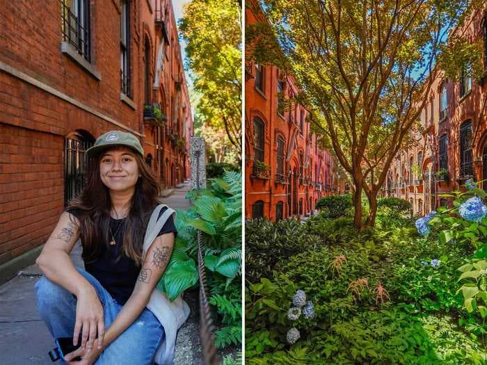 I explored a hidden NYC street lined with million-dollar homes that were built as affordable housing in the 1800s, and felt worlds away from the city